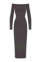 Off-shoulder ribbed knit maxi dress - View 16 | TEVQA