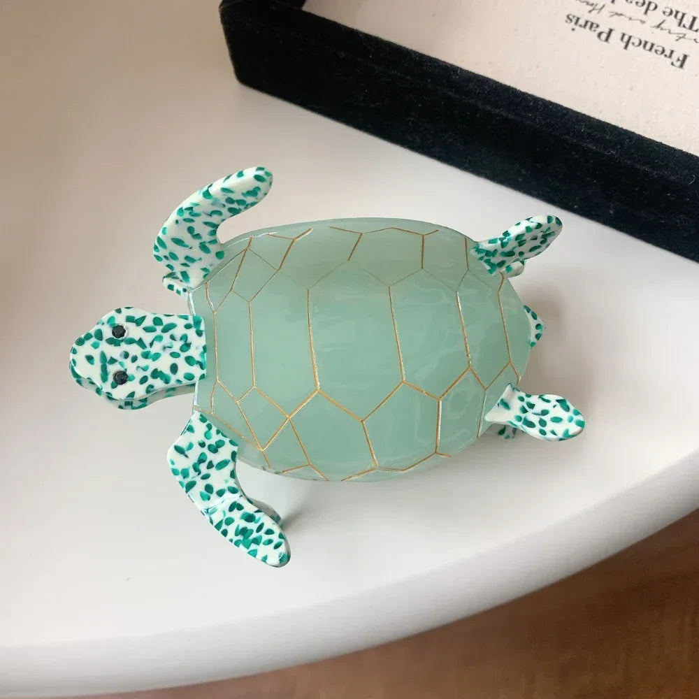 Sea Turtle Acetate Hair Claw Clip - View 14 | TEVQA