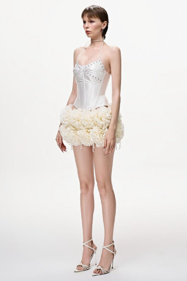 Halter Floral Corset Two Piece Dress | Dress In Beauty