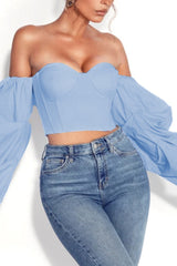 Kalani White Puff Sleeve Corset Top | Dress In Beauty