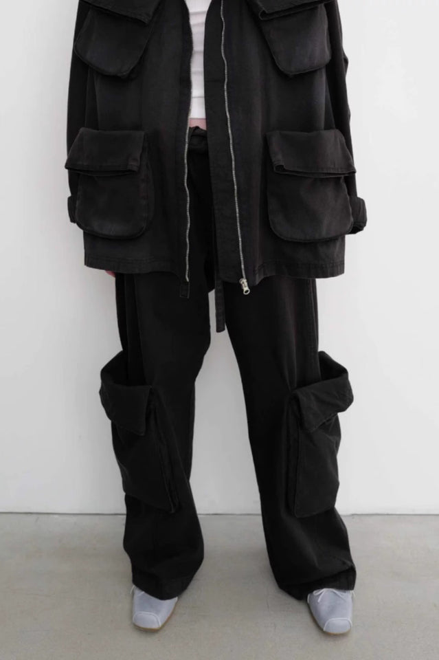 OPEN YY Washed Rolled Cargo Pants | Dress In Beauty