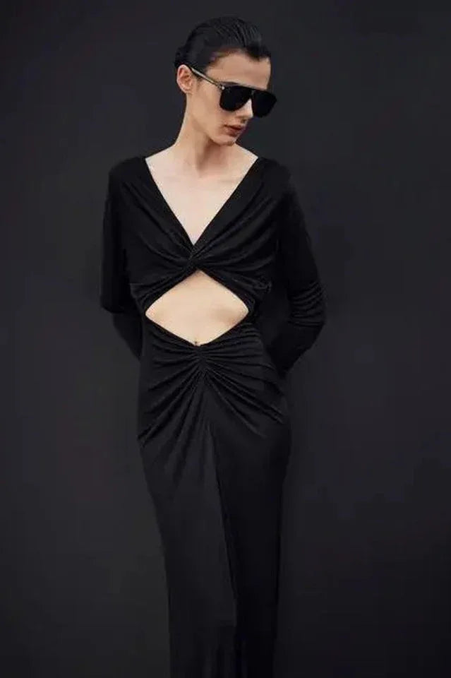 Black cropped top and skirt set - View 6 | TEVQA