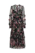 Floral Chiffon A-Line Dress - View 14 | TEVQA