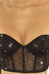 Tropical Dream Embellished Bustier Crop Top | Dress In Beauty