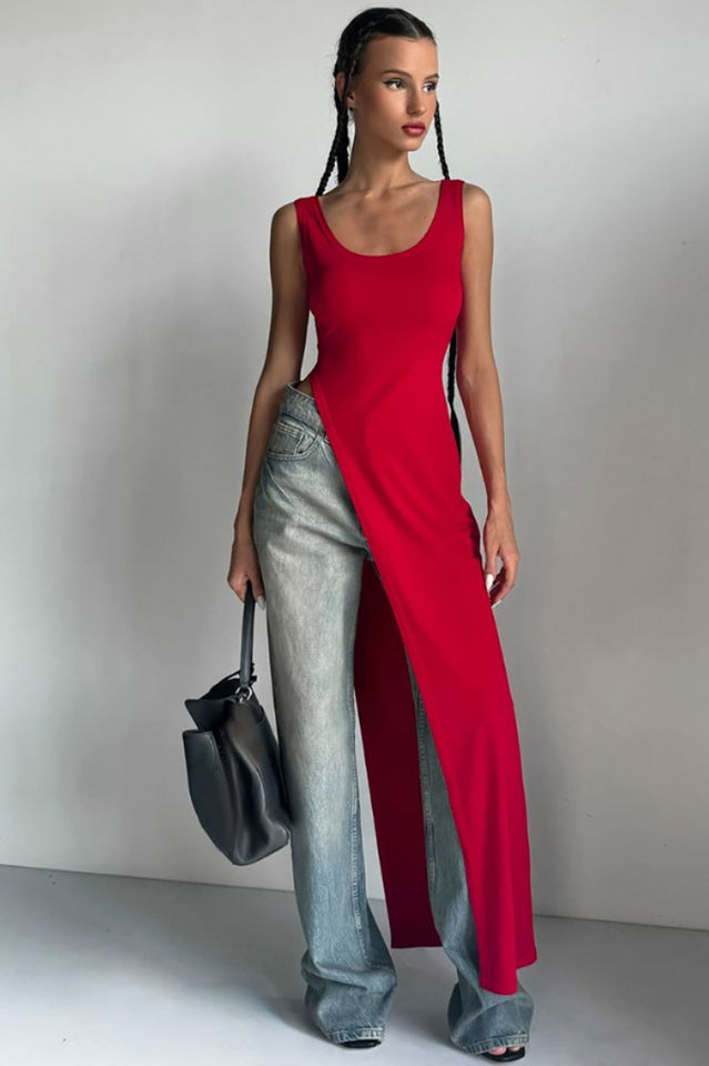 Diagonal Hem Maxi Top | Dress In Beauty