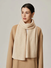 Cashmere Wool Blend Ribbed Scarf - View 6 | TEVQA