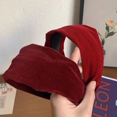 Wide Padded Velvet Headband - 2.4 Inch Holiday Statement Style