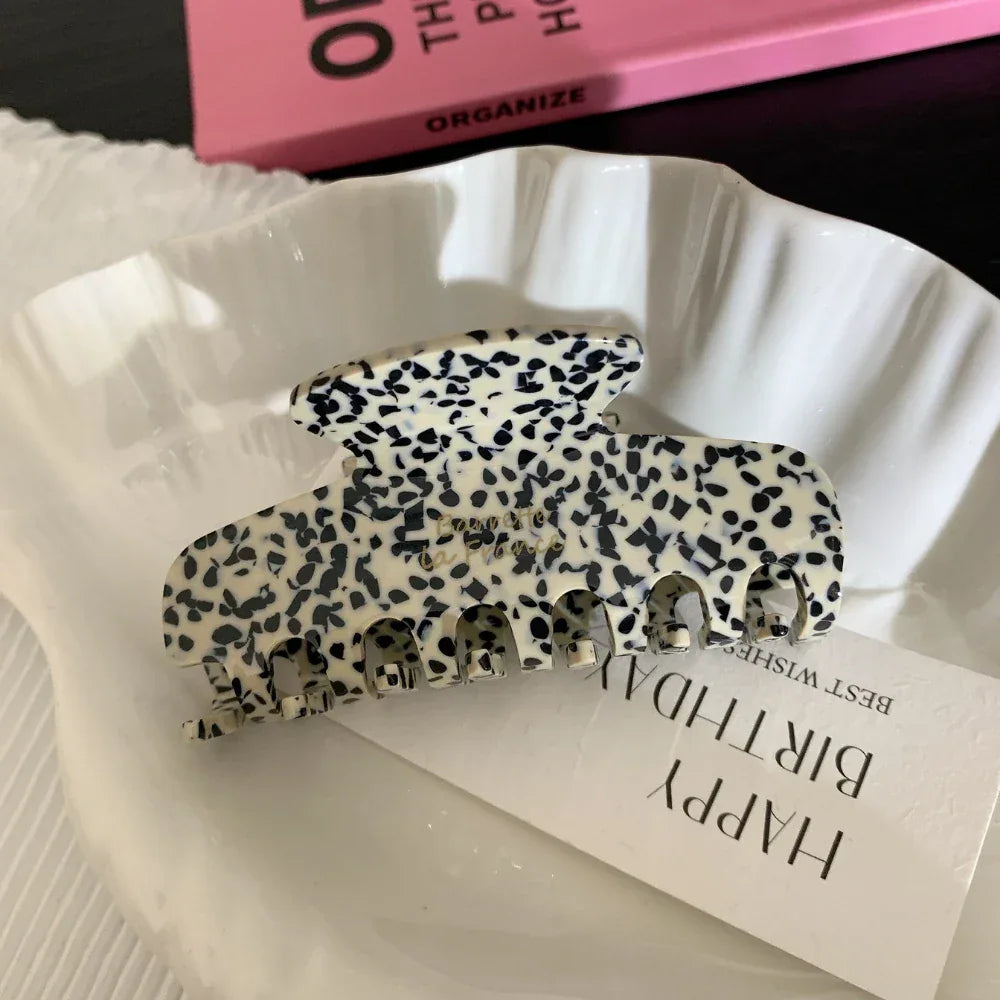 French Design Acetate Hair Claw Clip - View 8 | TEVQA