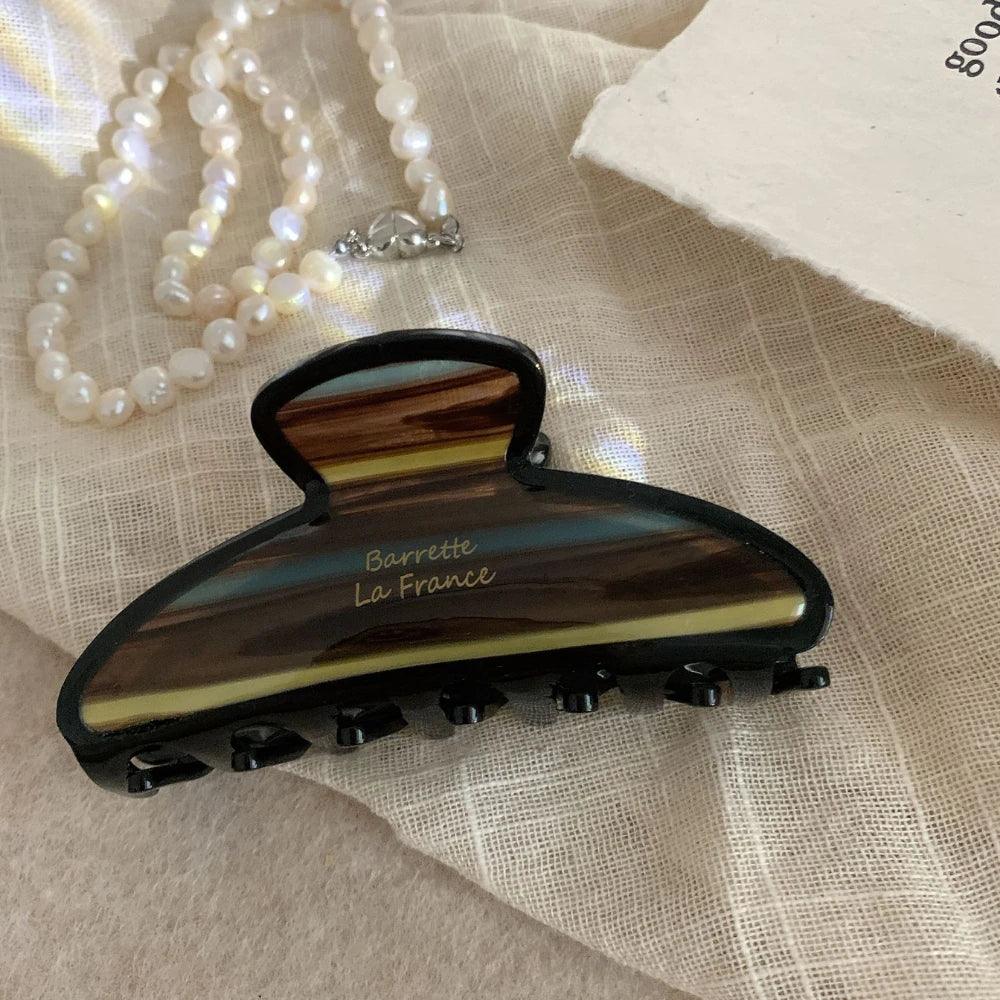 Large 4 Inch Classic Acetate Hair Claw Clip - View 8 | TEVQA