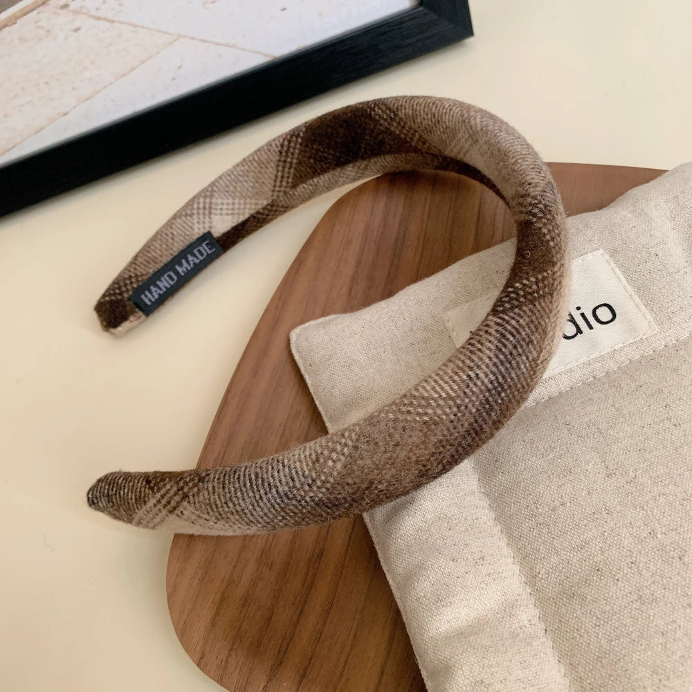 Vintage-Inspired Padded Headband Collection - 1.2 Inch Autumn Textures