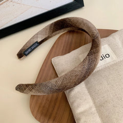 Vintage-Inspired Padded Headband Collection - 1.2 Inch Autumn Textures