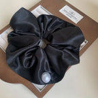 Oversized Pearl Satin Scrunchie - View 6 | TEVQA