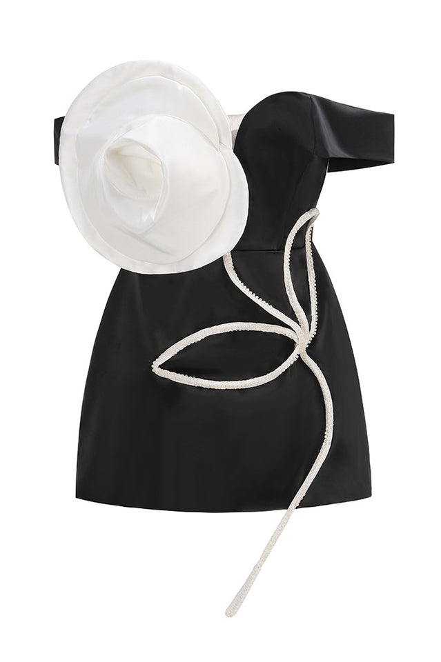 Tina 3D Flower Embellished Mini Dress | Dress In Beauty