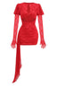 Cutout Puff Sleeve Mini Dress - View 8 | TEVQA