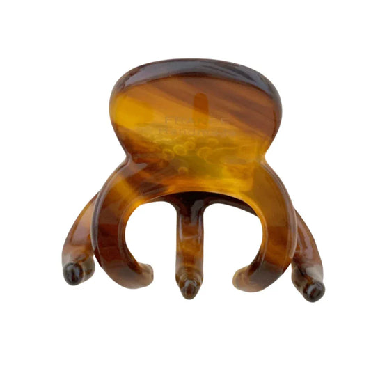 Brown tortoiseshell octopus hair claw clip