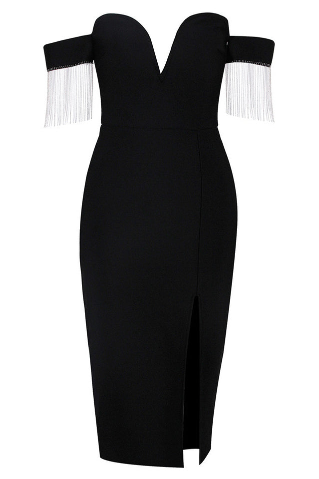 Strapless Slit Bandage Dress | Dress In Beauty