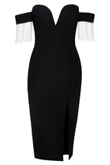 Strapless Slit Bandage Dress | Dress In Beauty