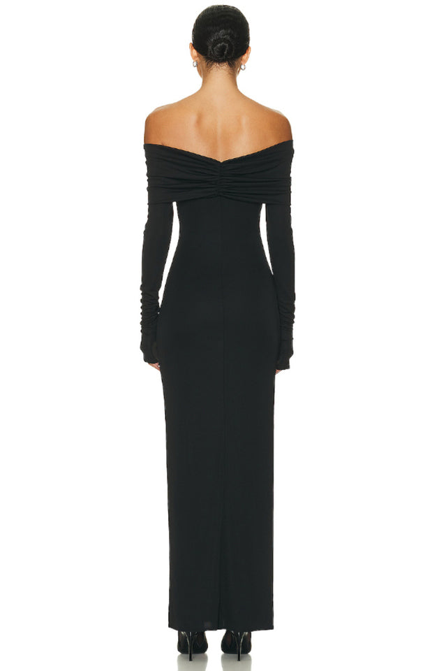 Off Shoulder Bodycon Bardot Midi Dress | Dress In Beauty