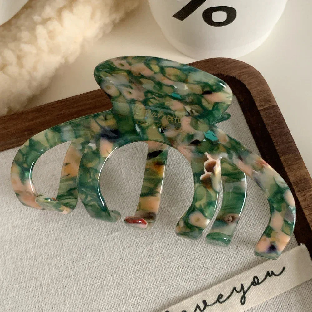 Large Acetate Octopus Claw Clip for Thick Hair - View 7 | TEVQA