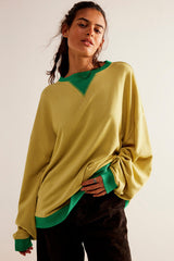 Contrast Dropped Shoulder Sweatshirt | Dress In Beauty