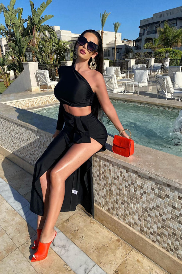 Gathered Single Shoulder Dress | Dress In Beauty