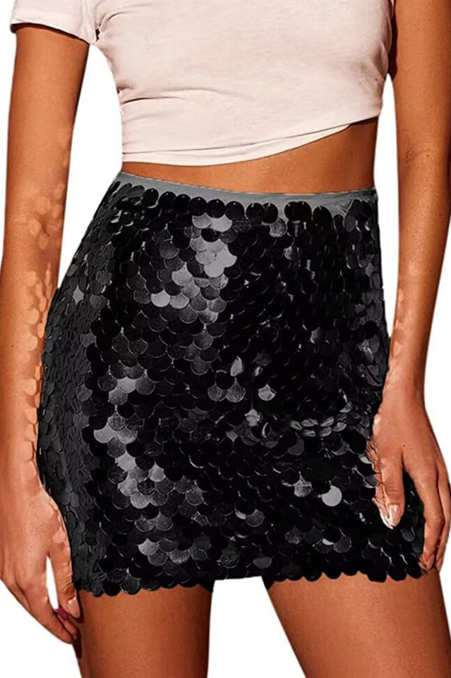 Disc Sequin Mini Skirt | Dress In Beauty