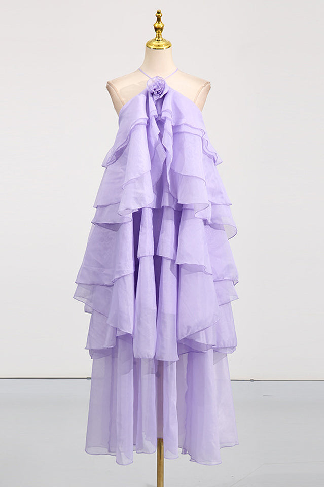 Sibley Halterneck Tiered Ruffle Maxi Dress | Dress In Beauty