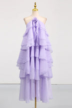 Halterneck Tiered Ruffle Maxi Dress - View 12 | TEVQA