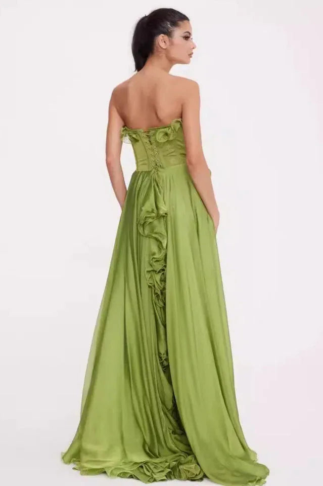 Strapless Ruffle Maxi Dress Secondary image