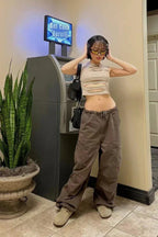 Vintage Parachute Cargo Pants - TEVQA