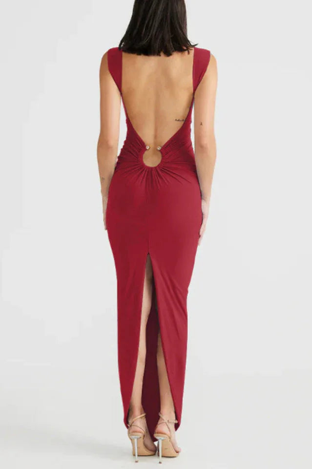 Sleeveless Maxi Dress with Ring Detail Secondary image
