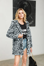 Wild Instinct Hooded Leopard Faux Fur Coat - TEVQA