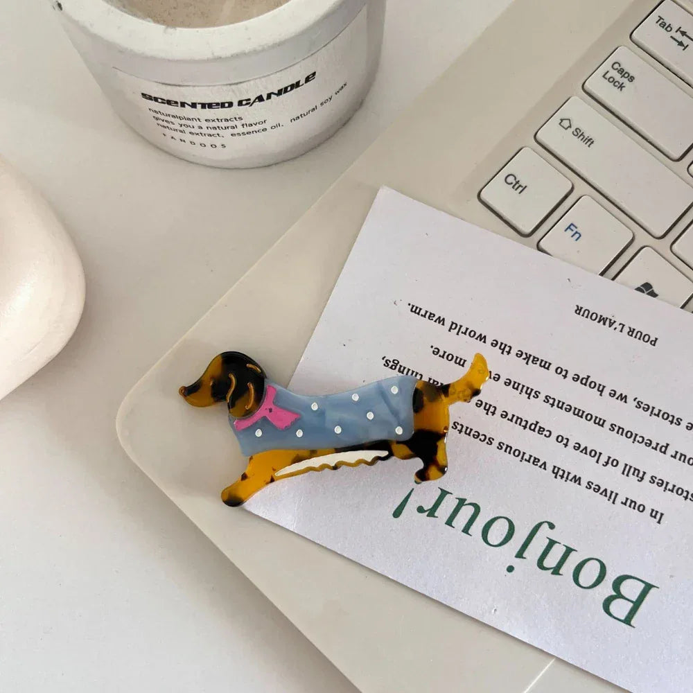 Animal Acetate Hair Clip - View 9 | TEVQA