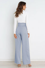 High Waist Belted Straight Leg Pants | Dress In Beauty