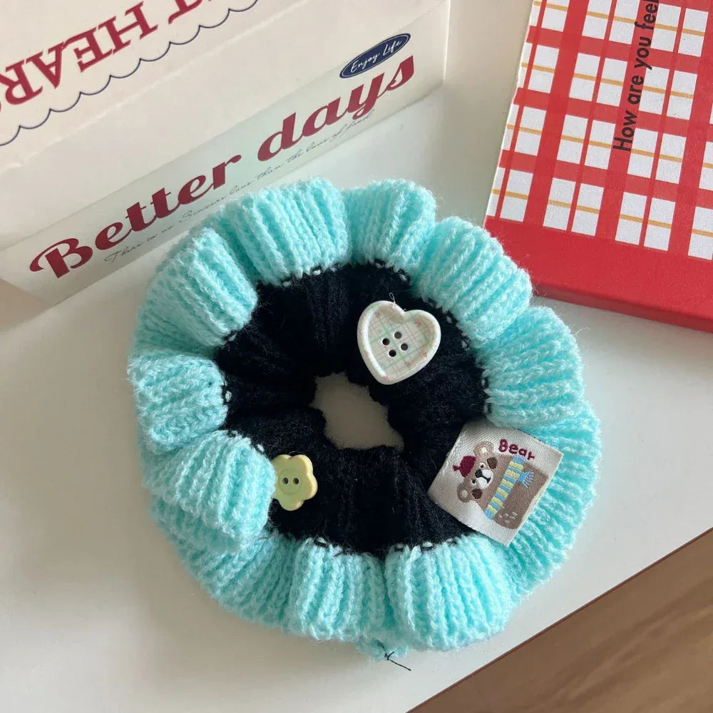 Oversized chunky knit scrunchie - View 12 | TEVQA