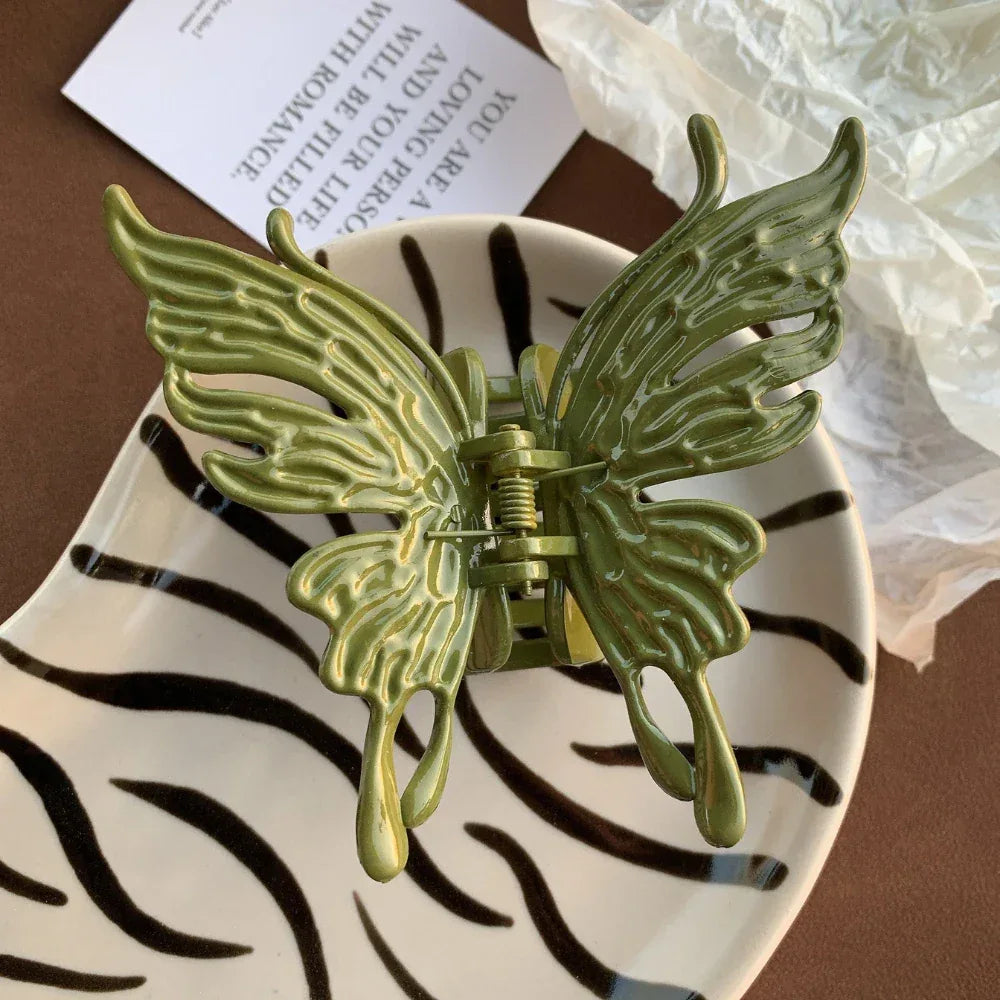 Large 4 Inch Ethereal Butterfly Hair Claw - View 10 | TEVQA