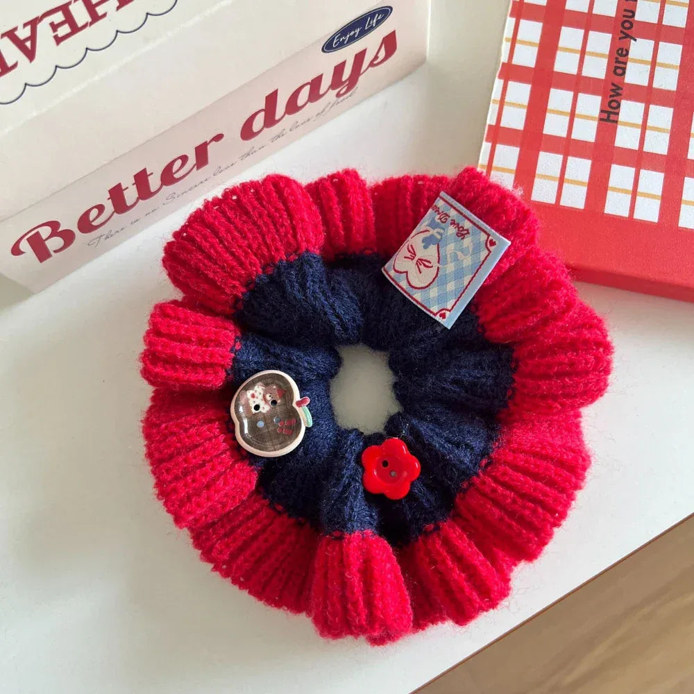 Oversized chunky knit scrunchie - View 11 | TEVQA