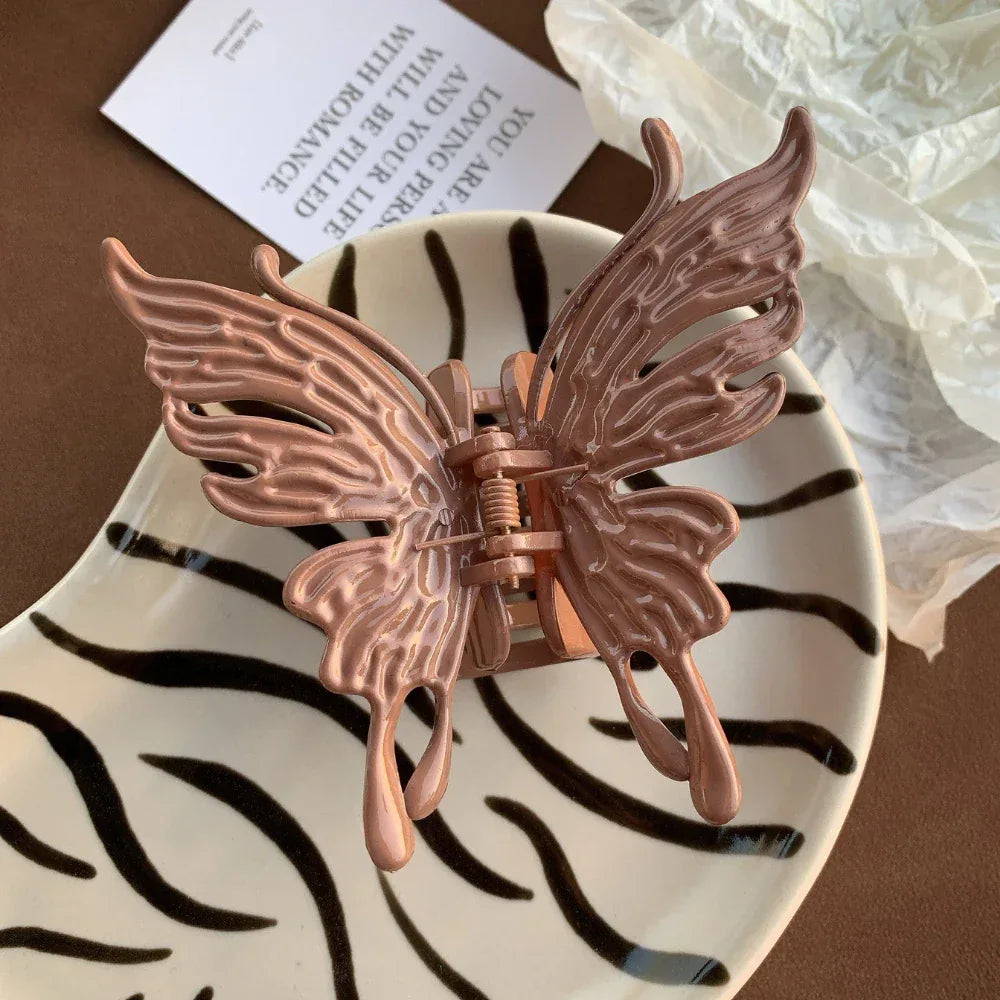Large 4 Inch Ethereal Butterfly Hair Claw - View 8 | TEVQA