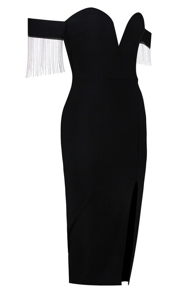 Strapless Slit Bandage Dress | Dress In Beauty