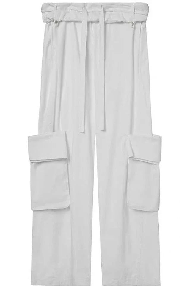 Rolled Waist Cargo Pants - View 16 | TEVQA