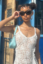 White Lace Maxi Dress - View 15 | TEVQA