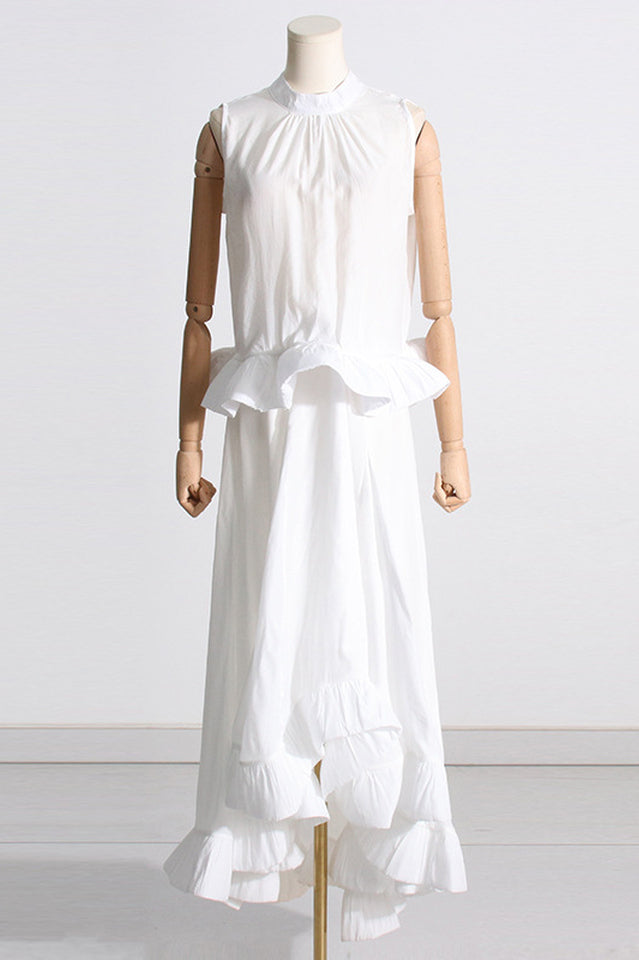 Ruffled Waist Halter Top + Maxi Skirt Set | Dress In Beauty