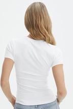 Fitted Crew Neck Baby Tee - View 10 | TEVQA
