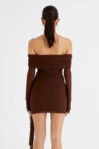 Yasmin Off Shoulder Mini Dress - TEVQA