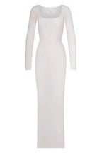 Ribbed Knit Square Neck Maxi Dress - View 19 | TEVQA