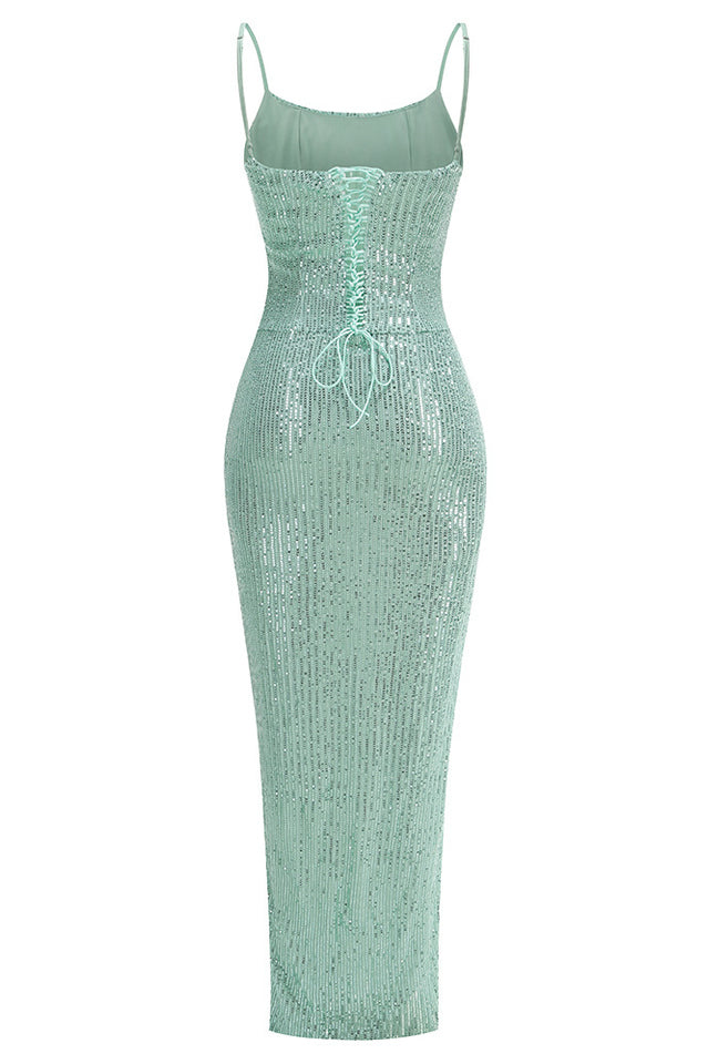 Haya Sequin Corset Maxi Dress | Dress In Beauty