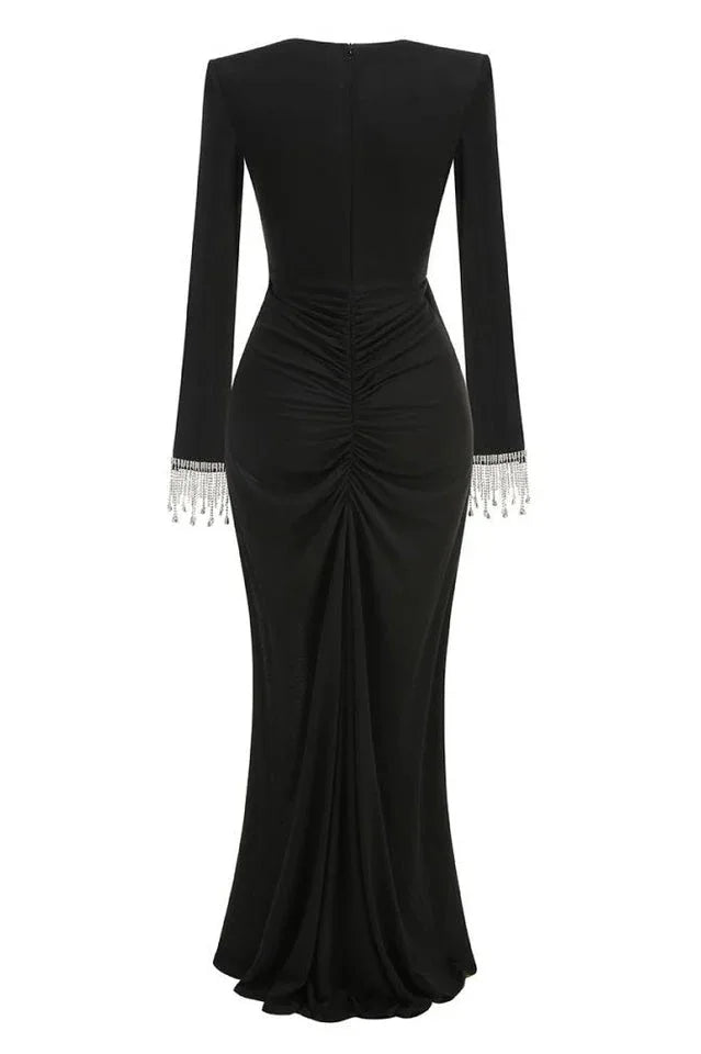 Crystal Embellished Maxi Dress - View 6 | TEVQA
