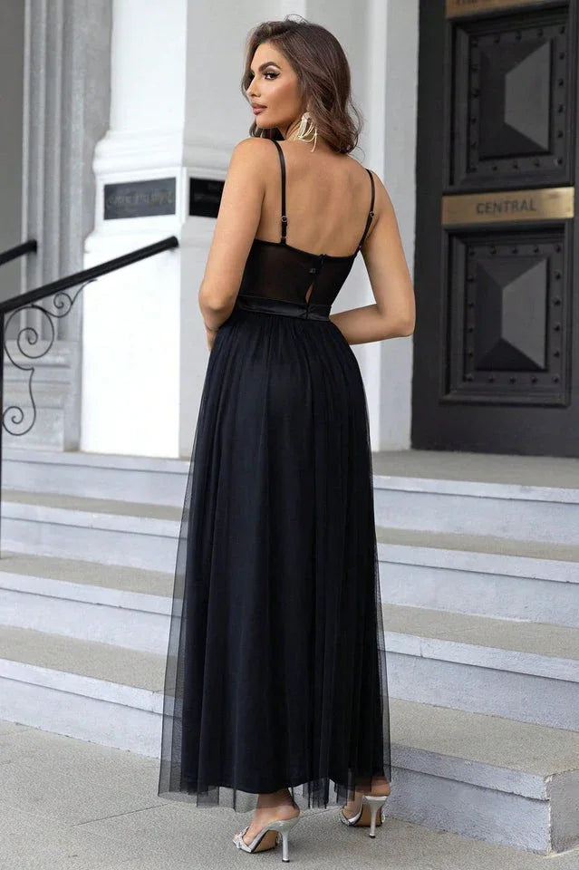 A-line Tulle Evening Dress - View 6 | TEVQA