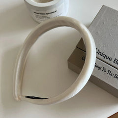 Classic Padded Satin Headband - 0.8 Inch Wide Elegant Hair Band