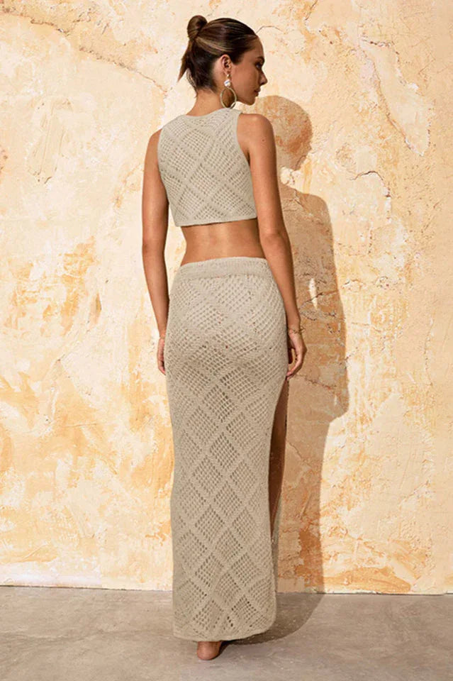 Women's Knit Maxi Skirt Set Secondary image